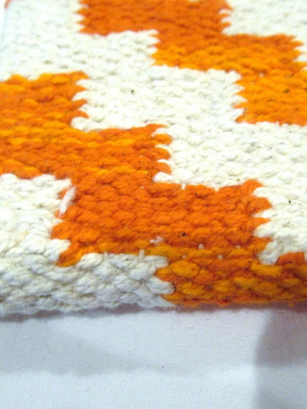 Patricia Nash orange and white wristlet